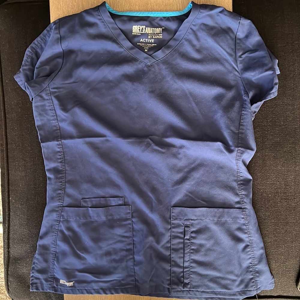 greys anatomy scrubs dark navy size large